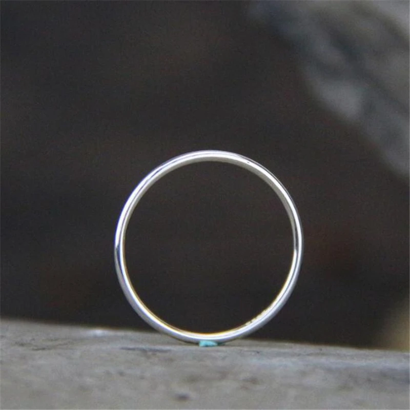 

Authentic 925 Sterling Silver Stackable Rings for Women All Match Joint Ring Party Jewelry 1MM Wide