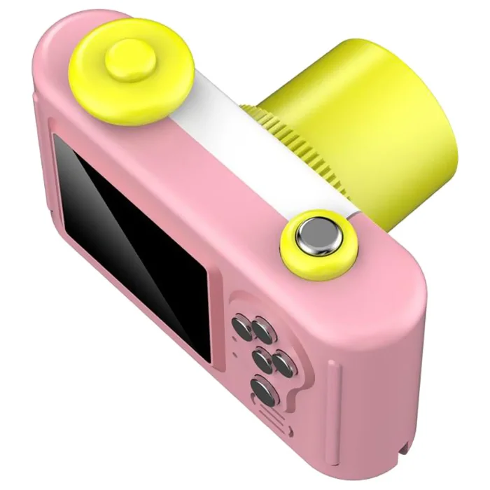 Мультяшная цифровая маленькая зеркальная камера игрушка подарок для детей игрушечные камеры с наклейками развлекательная камера игрушки подарки на день рождения и Рождество - Цвет: Light Pink