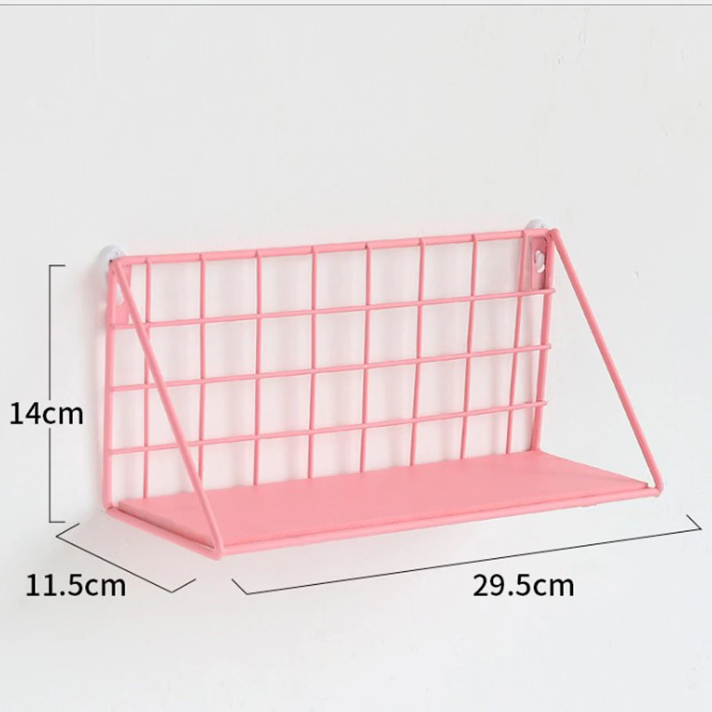 Wooden Iron Storage Holders Home Storage Shelf Wall Hanging Storage Box Flower Pots Book Storage Racks Display Organizer