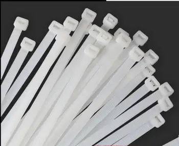 

8*200 250 300 350 400 450 500MM White self-locking Nylon Cable Ties /actual width:6.1mm