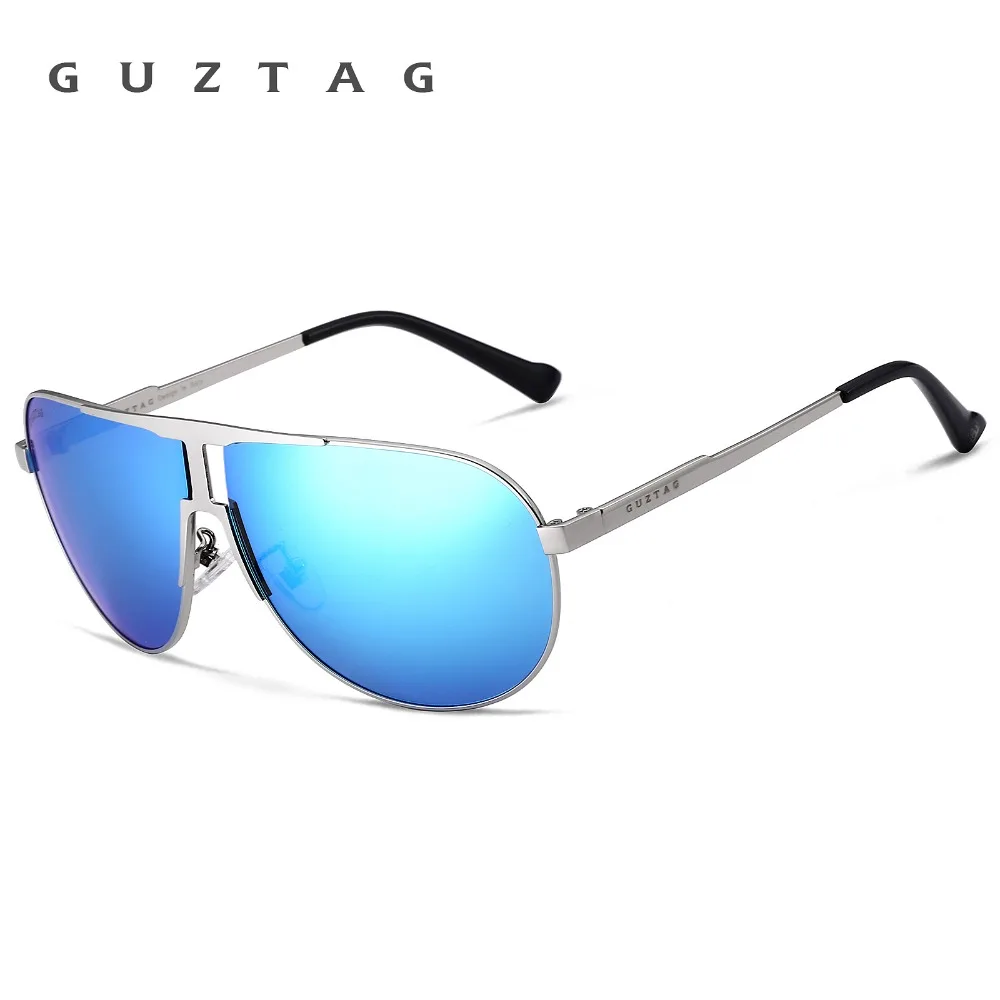 Koop GUZTAG Merk Fashion Klassieke Gepolariseerde Zonnebril mannen Designer HD Goggle Geïntegreerde Eyewear zonnebril UV400 Voor Mannen G8026