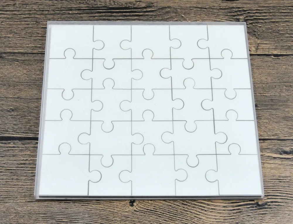 Пазлы белые без рисунка