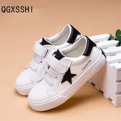 Qgxsshi Обувь для мальчиков Обувь Повседневная детская обувь для девочек; Новинка Брендовая детская кожа Звезда Спортивная обувь спортивная