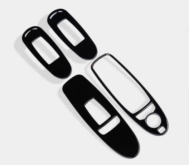 Дверь окна стеклянный лифт кнопки ручка декоративное покрытие стикер для отделки для Infiniti Q50 Q50L QX60 аксессуары для интерьера - Название цвета: Черный