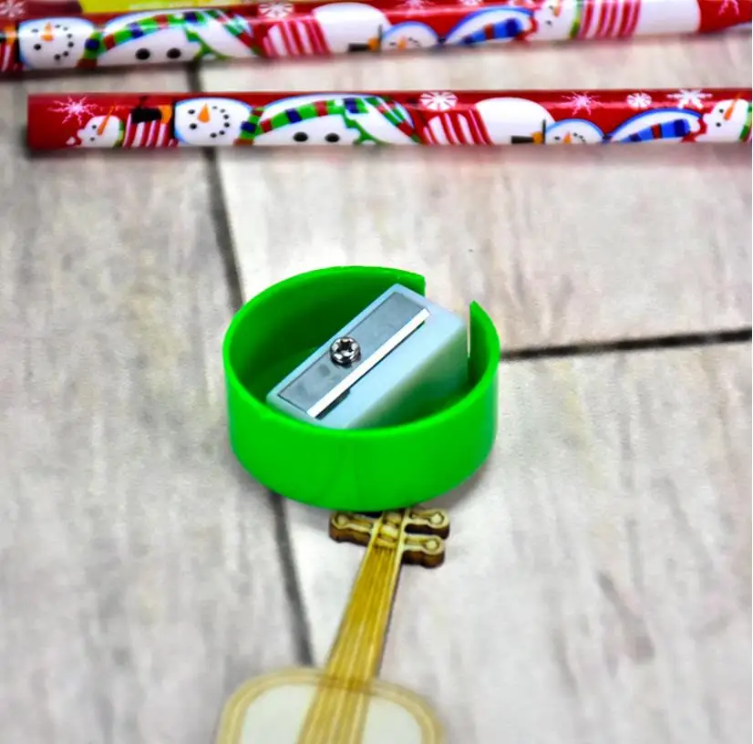 Coloffice Christmas stationery set Small house pen holder pencils sharpener safe scissors sets Christmas party gift for children
