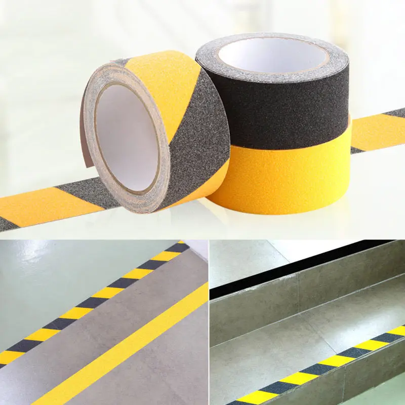 50mm x 5m PVC Anti Slip Tape Stickers for Stairs Decking Strips Shower