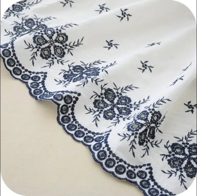 Двусторонняя симметрия вышивка кружевная ткань шифон шарфы, изготовленные вручную Свадебные украшения Шторы Diy ткань RS727