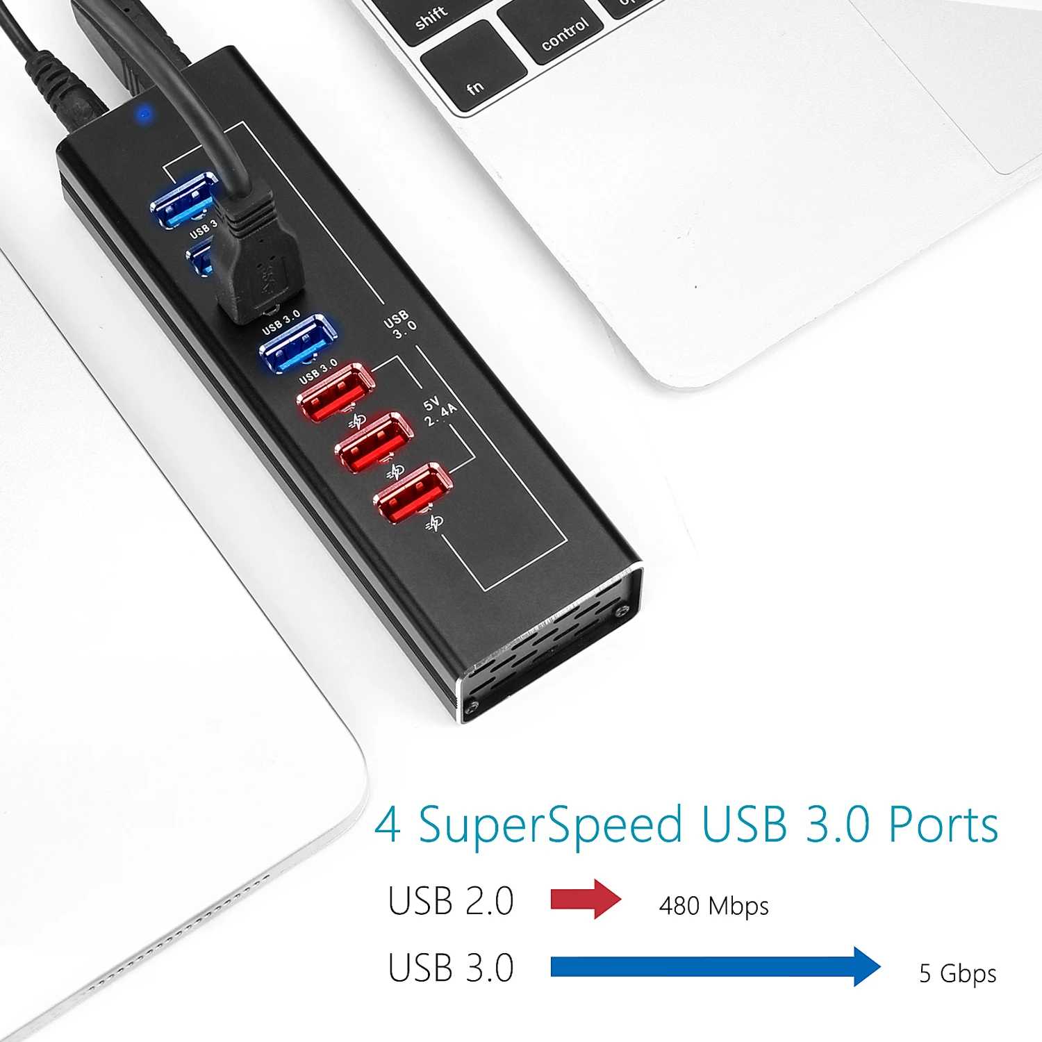 7 Порты и разъёмы док станция USB 3 0/Тип C концентратор Мощность адаптер 12В 3A смарт