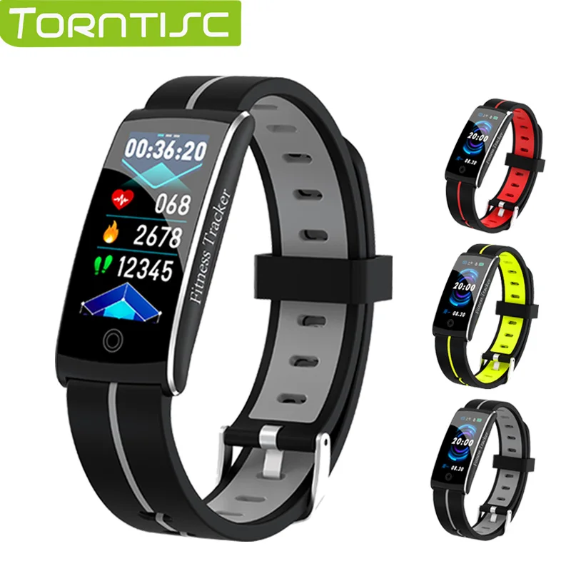 

Torntisc F10C Sports Fitness Bracelet Watch IP68 Waterproof with Heart Rate blood pressure monitor Pedometer smart band men