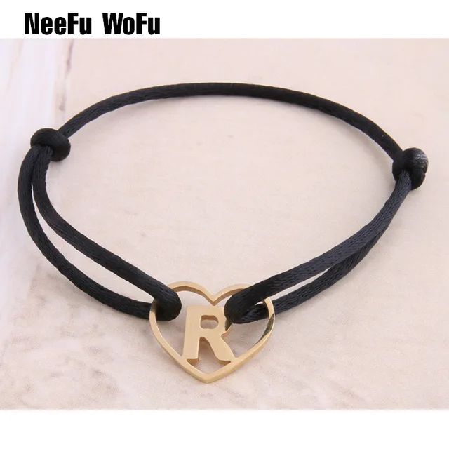 NeeFuWoFu 26 letters Bracelets Stainless Steel Bohemia de Madera Pulseira Estrel NeeFuWoFu 26 letters Bracelets Stainless Steel Bohemia de Madera Pulseira Estrel