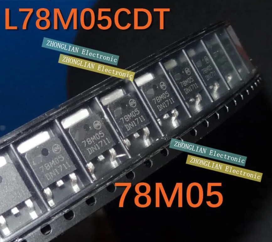 

100 шт./лот новый патч 78M05 7805 три конца L78M05CDT TO-252 SOT-252 5V