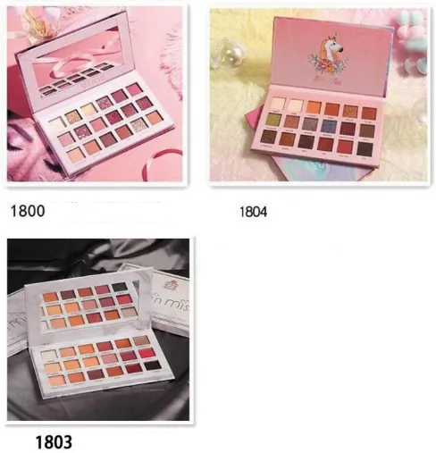 Desert pink Rose 18 Color Pearlescent shimmer Matte Eyeshadow Palette Eye shadow Colorful Waterproof concealer makeup - Цвет: set