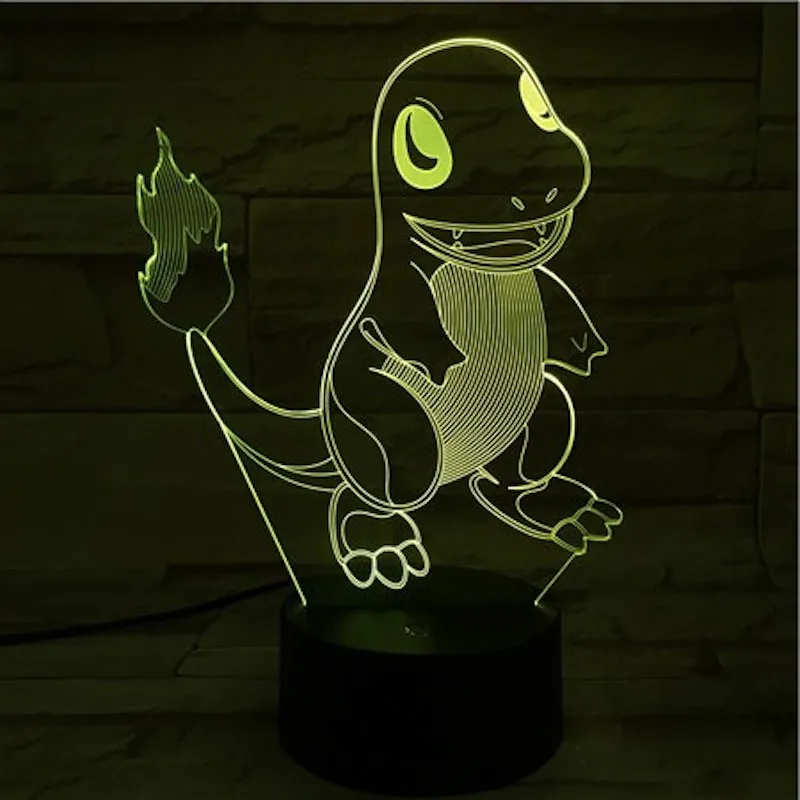 Pokemon Go Mewtwo рисунок малыш ночник светодиодный гостиная декоративные лампы Атмосфера праздничный подарок спальня ночники Mewtwo - Испускаемый цвет: 2