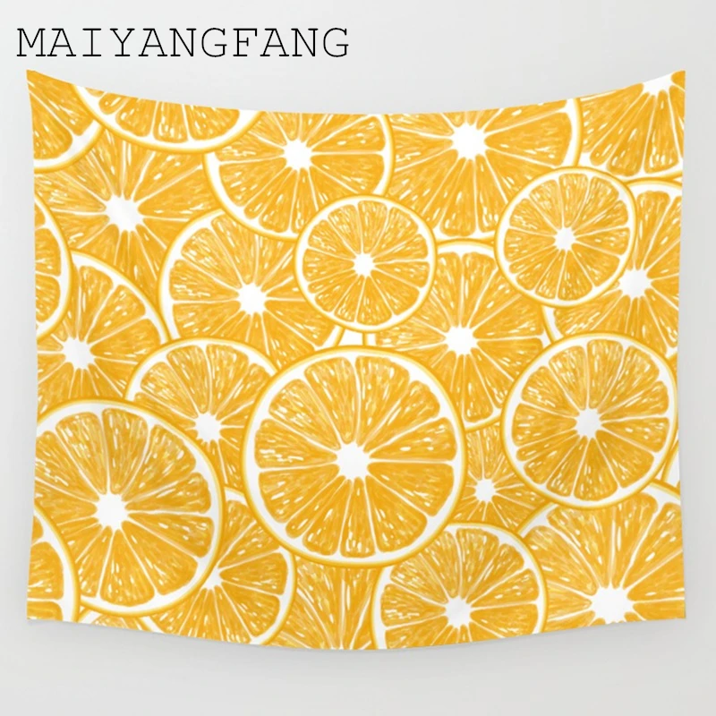 MAIYANGFANG Orange Painting Tapestry Polyester Wall Hanging