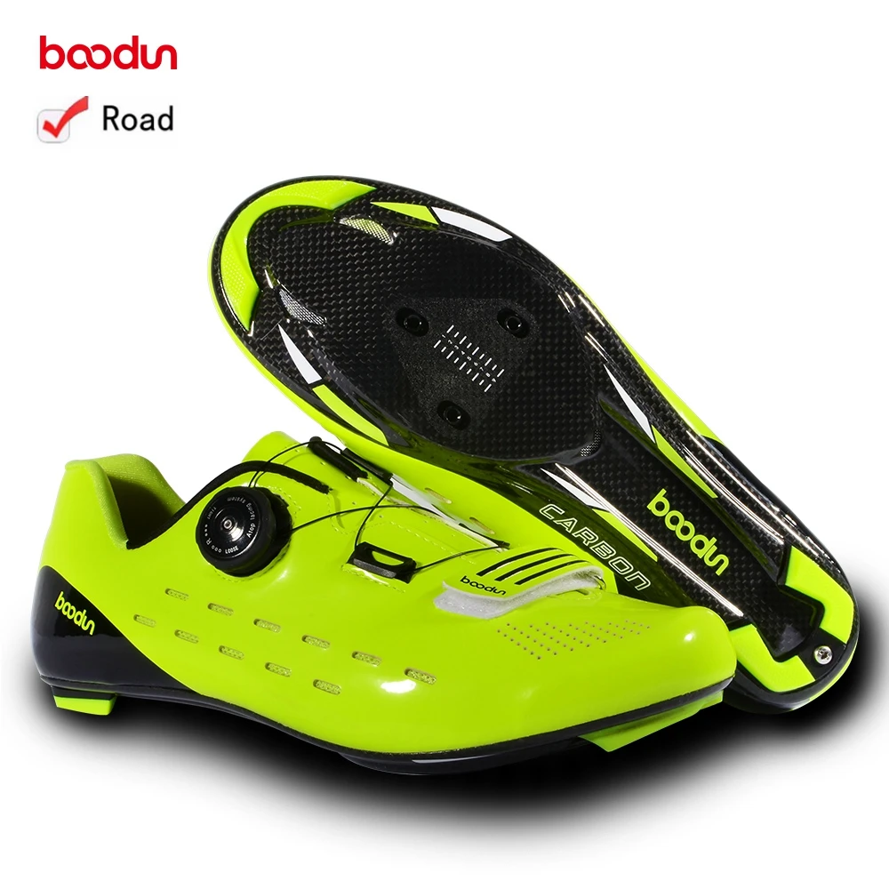 

Boodun Carbon Fiber Bicycle Shoes Breathable Self-locking Cycling Shoes Road Men Racing Sneakers Black Zapatillas Ciclismo 39-45