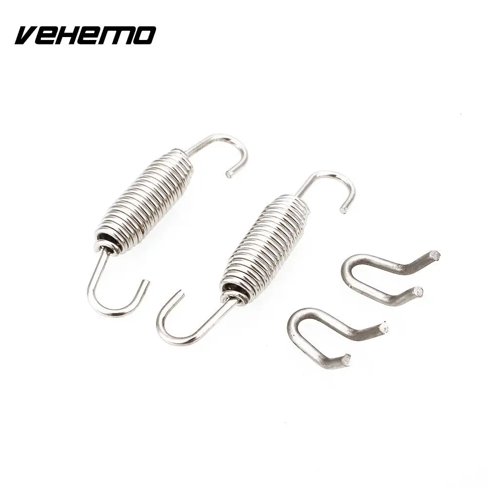

2pcs Stainless Steel Motorcycle Exhaust Mounting Spring Rotatable with Welding Fastener Kit For Harley Bobber Chopper Honda ATV