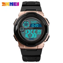 SKMEI Новинка 1437 года спортивные часы для мужчин Секундомер 50 м водостойкий наручные PU браслет мужской часы будильник Relogio Feminino