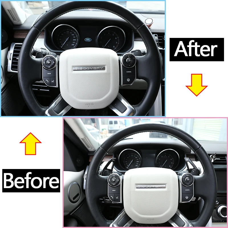2 шт. Черный алюминиевый сплав автомобильный внутренний руль Шестерня Переключатели скоростей на руле для Range Rover Velar- автомобильные аксессуары