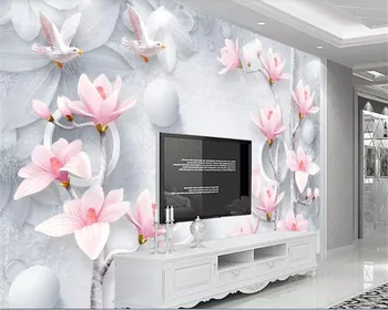 

beibehang 3d wallpaper background wall romantic fashion embossed flower behangWall sticker wallpaper decoration papel de parede