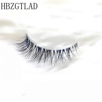 

Transparent stem Mink Hair Eyelashes reusable Natural 3D Mink Messy Popular short False Eyelash Full Strip Eyelashes Extension