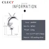 CLUCI-pendientes con forma de Luna para mujer, de Plata de Ley 925, regalo romántico para mejor amigo, colgante de perla, joyería SP303SB ► Foto 2/6