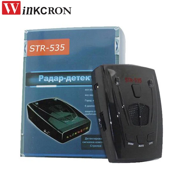 360 Degree Anti Laser Radar Detector STR-535 LED Full band X K NK Ku Ka Laser Strelka Car detector Russian version only
