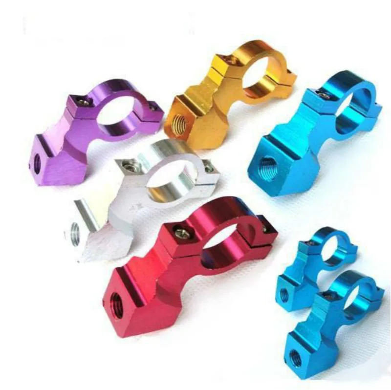 

2pcs Universal Motorcycle Rearview Mirror Bracket Mount Adapter Holder Clamp Screw CNC Aluminum 22mm 7/8" Handlebar for ATV Bike