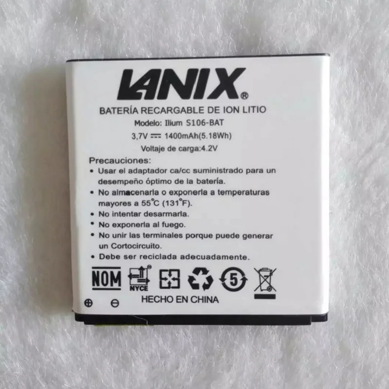 100% Original Lanix S106 1400mAh Mobile Replacement Li-ion Polymer Battery  Bateria for Lanix Ilium S106 Batterie Accumulator - AliExpress