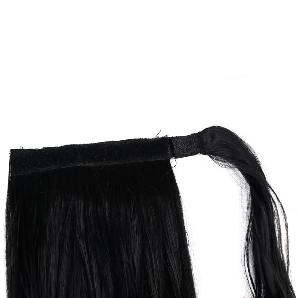 BESTUNG 20Inch Long Curly Wrap Around Synthetic Ponytail Clip in Hair Extensions for Women 120-130g