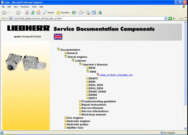 

Liebherr Lidos 2013 All Parts & Service Complete Set offline version Work more PC