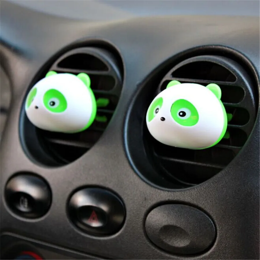1 Pair Cute Lovely Panda Animal Auto Car Air Freshener Clip Perfume