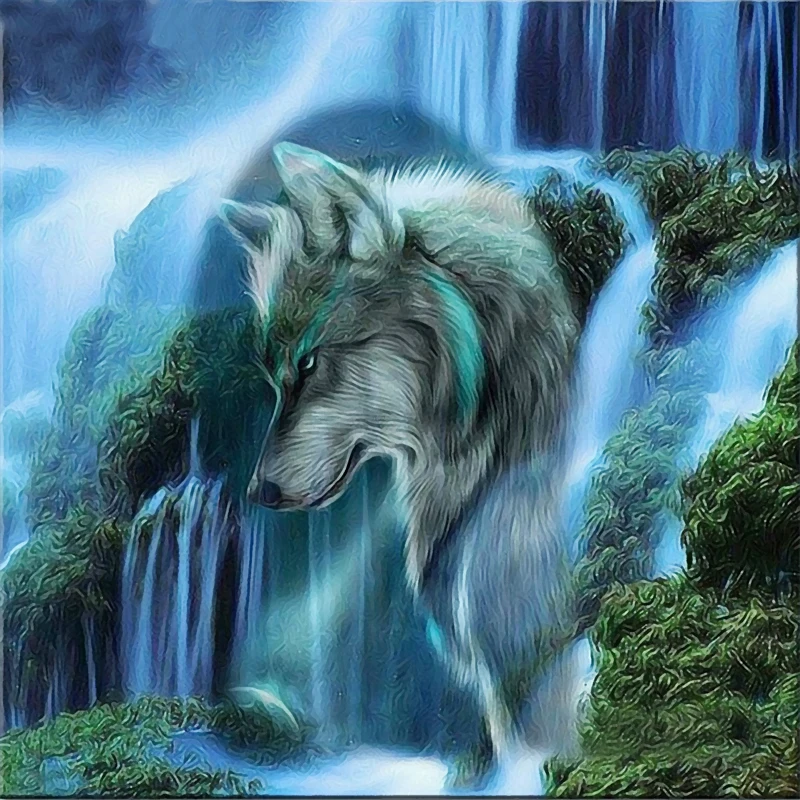 5D diy diamond Painting Cross Stitch kit Diamond Embroidery Scenery wolf picture Mosaic pattern home decor wall sticker gfit