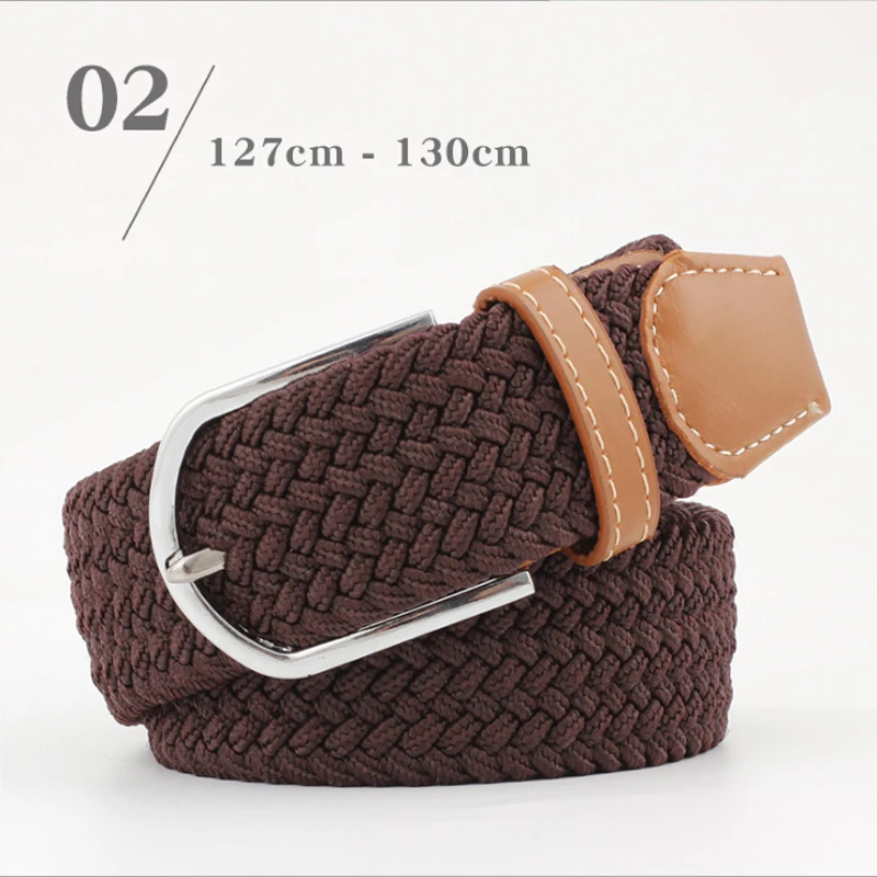 bullhide belts ZLD  Casual stretch woven belt Women's unisex Canvas elastic belts for women jeans  Modeling pin buckle belt 120-130CM men's belts Belts