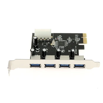 

4 Port PCIE to USB3.0 HUB PCI Express Expansion Card Adapter 5 Gbps Speed