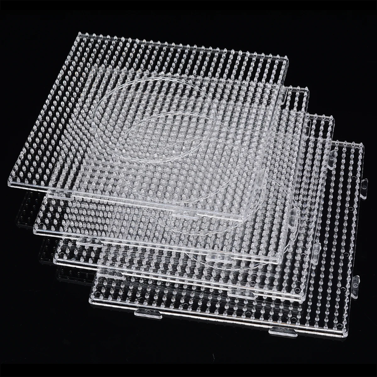 

4pcs New Fuse Bead PE Clear Large Square Pegboards Patterns for Hama Fuse Perler Bead DIY Puzzles Kids Craft