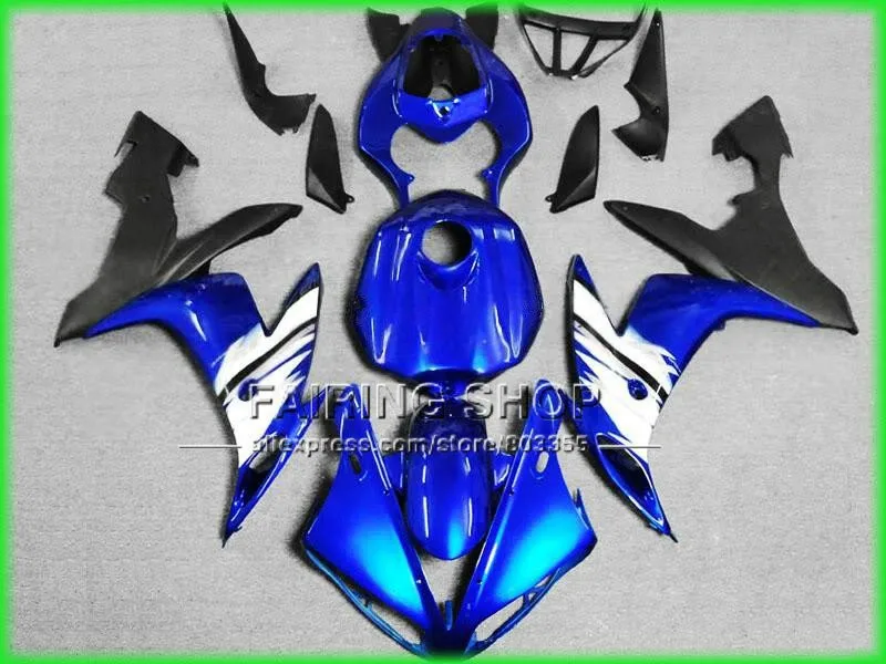 Пользовательские краски инъекции Обтекатели наборы для YAMAHA R1 2004 2005 2006 YZF R1 04 05 06 YZF1000 синий черный мотоцикл обтекатель кузова