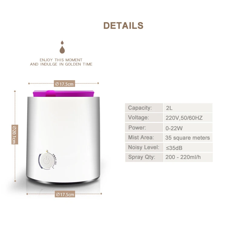 Amazon Top Seller 2019 New Technology Vaporizador Electric Ultrasonic Essential Oil Air Diffuser Difusores Aromaterapia