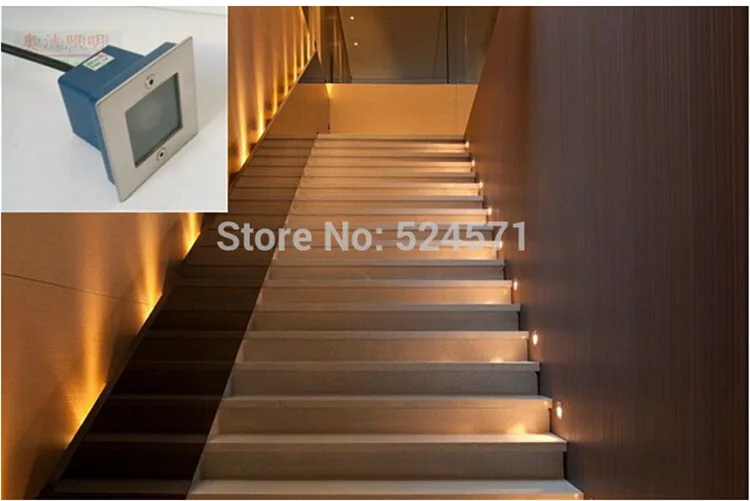 Orientada para a Lâmpada - ao ar Branco Quente Fria Led Enterrado Iluminação Subterrânea Recesso Piso Interior Livre Luzes Passo Levaram 3 w 12 3 W Branco Quente Fria LED Enterrado