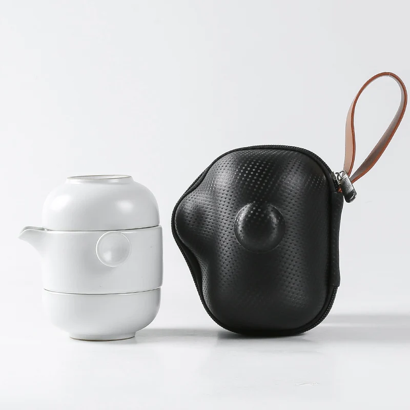 TANGPIN керамика чайник Gaiwan с 2 чашки кофе чай комплект Портативный Путешествия Чайный сервиз, кружка для вина - Цвет: Style B