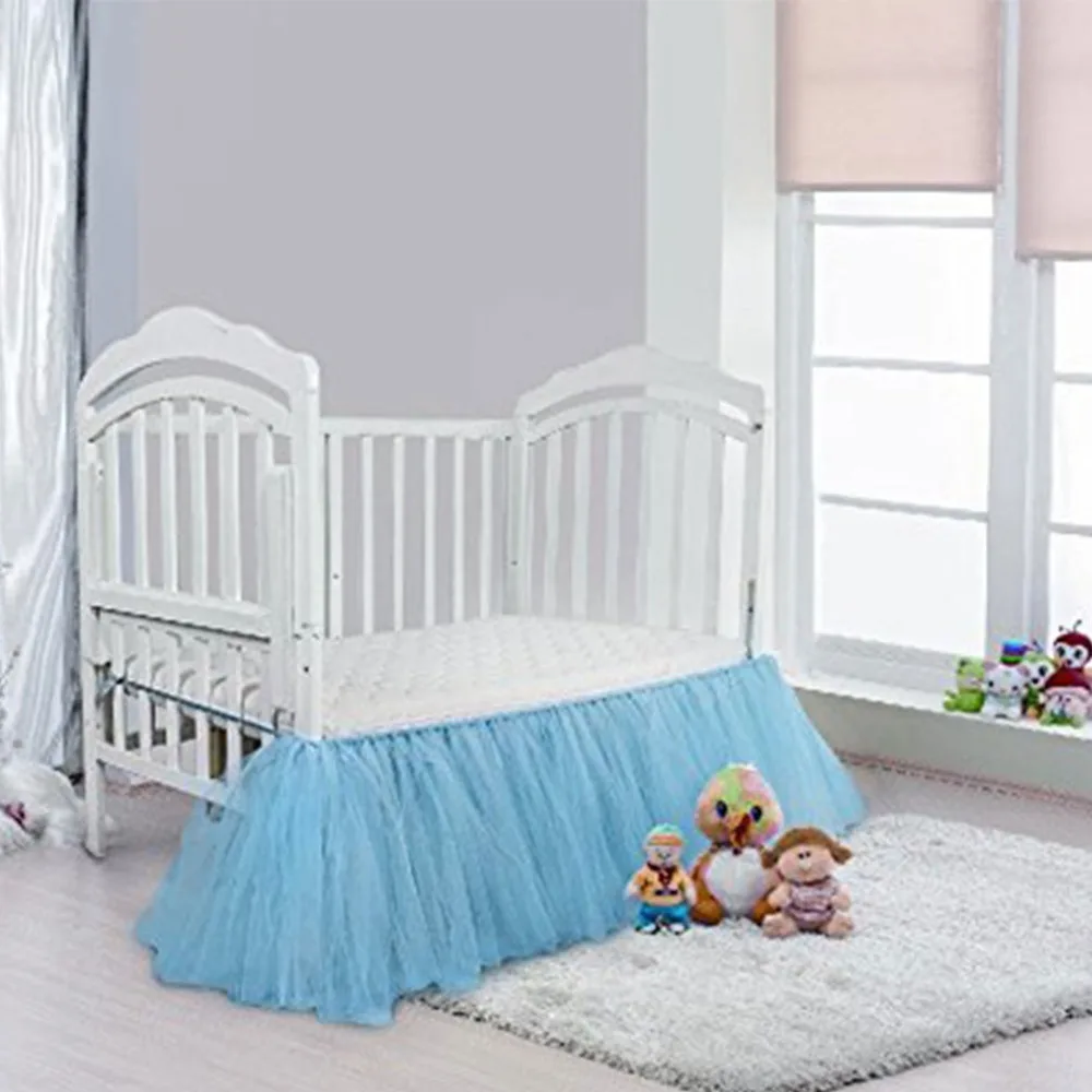 

Baby Crib Skirt High Quanlity Dust Ruffle Nursery Baby Bed Bedding Skirt Crib Sets Boys Or Girls Dropship For Infant Gifts O3