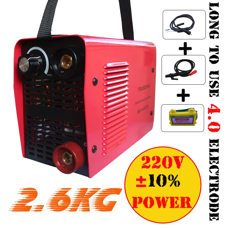

MINI ARC250 welder Protable IGBT inverter DC MMA welding machine/equipment suitable 4.0 electrode with accessories and eyes mask
