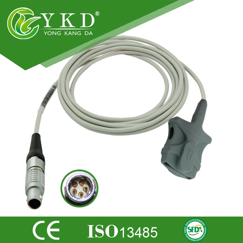 

2pcs/lot CSI 501 503, 504 507 508 patient monitor machine Adult Soft Tip probe Oxygen Sensor 5pin