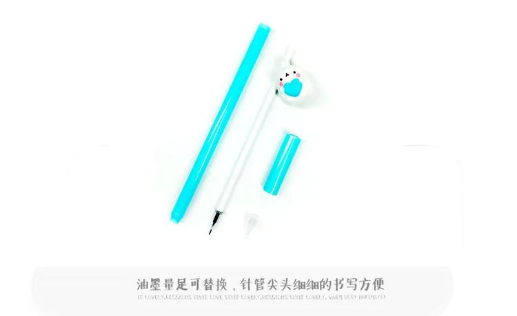 2 pcs/lot Kawaii molang Cartoon Rabbit Gel Pen Ink Pen Promotional Gift Stationery School& Office Supply