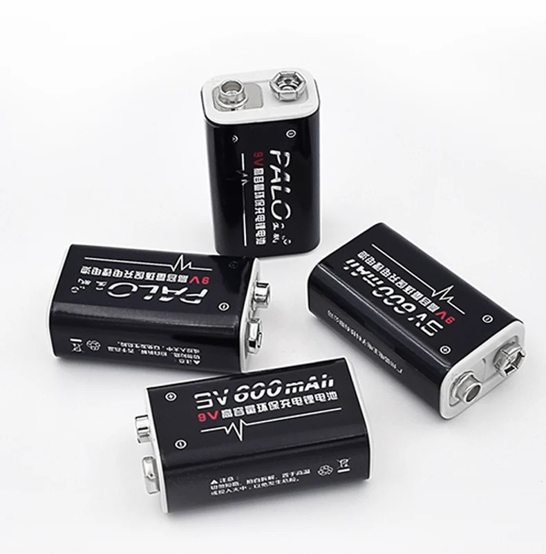 12 шт 9 V 6F22 6F22X 6LR61 сверхмощная батарея 600 mAh li-ion Перезаряжаемые Батарея