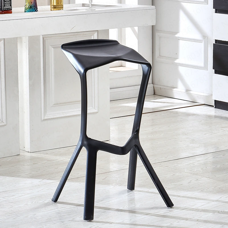 1-0% простой высокий барный стул индивидуальный модный пластиковый барный стул кафе скандинавский барный стул геометрический складной барный стул