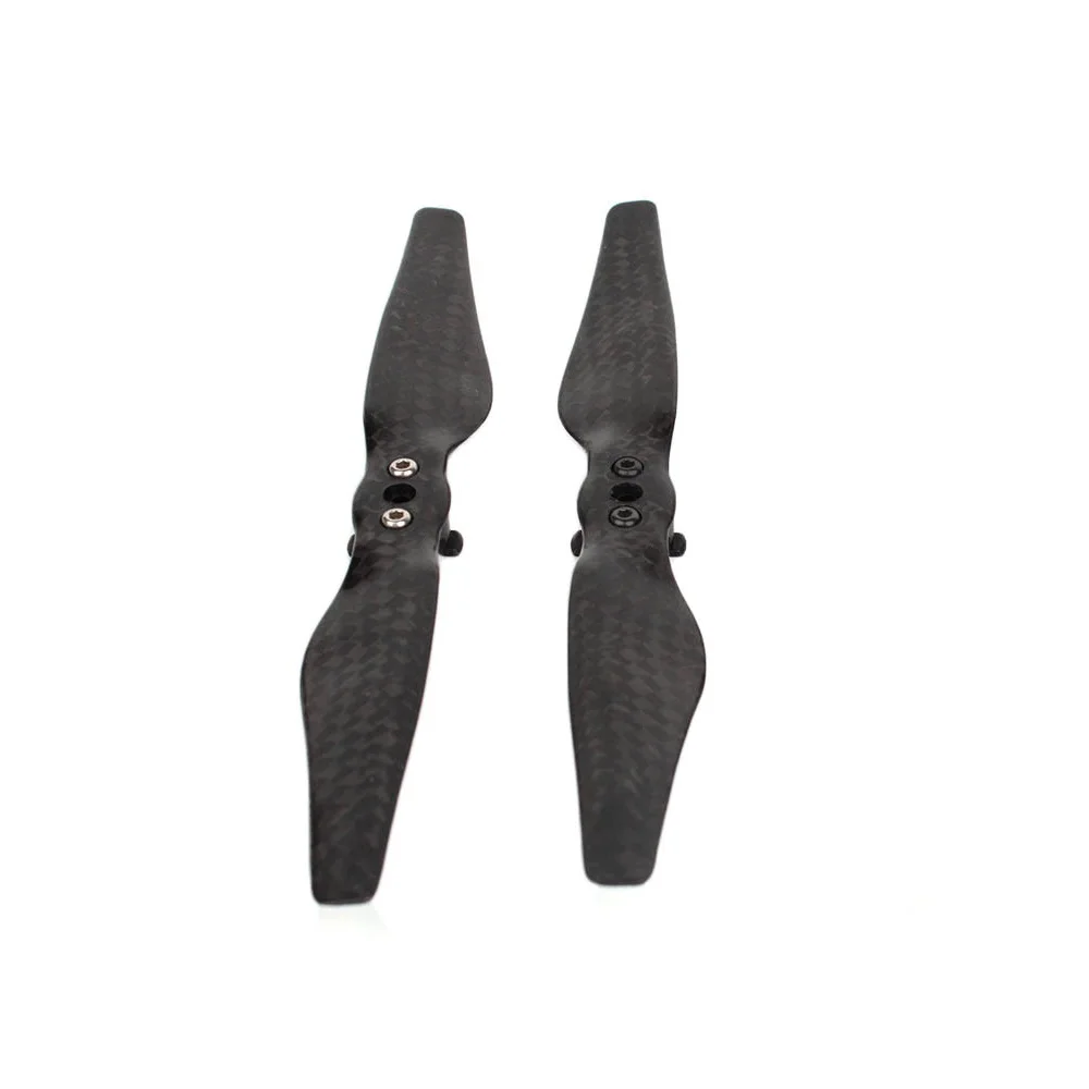Hélices 5332S en fibre de carbone pour DJI Mavic Air, détail de l'attache et des pales en carbone.