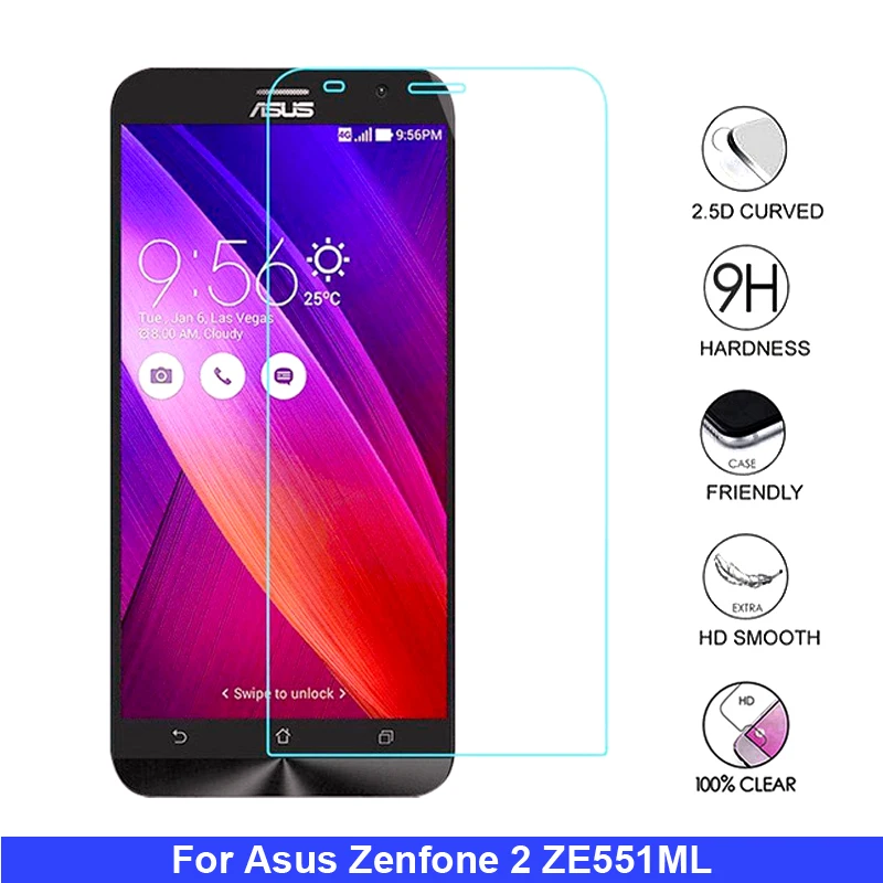 

2Pcs Glass Asus Zenfone 2 ZE551ML Tempered Glass for Asus Zenfone 2 ZE551ML Screen Protector for Zenfone 2 ZE550ML Thin Film