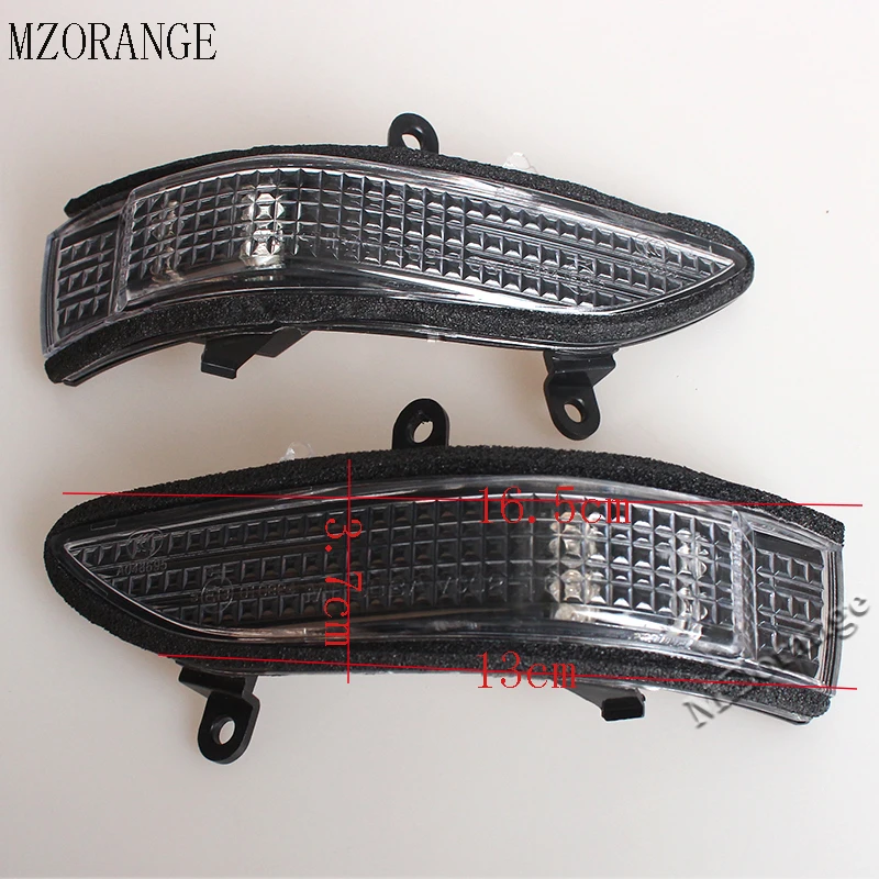 MZORANGE Left & Right Side Mirror Rearview Mirror LED Turn Signal Light