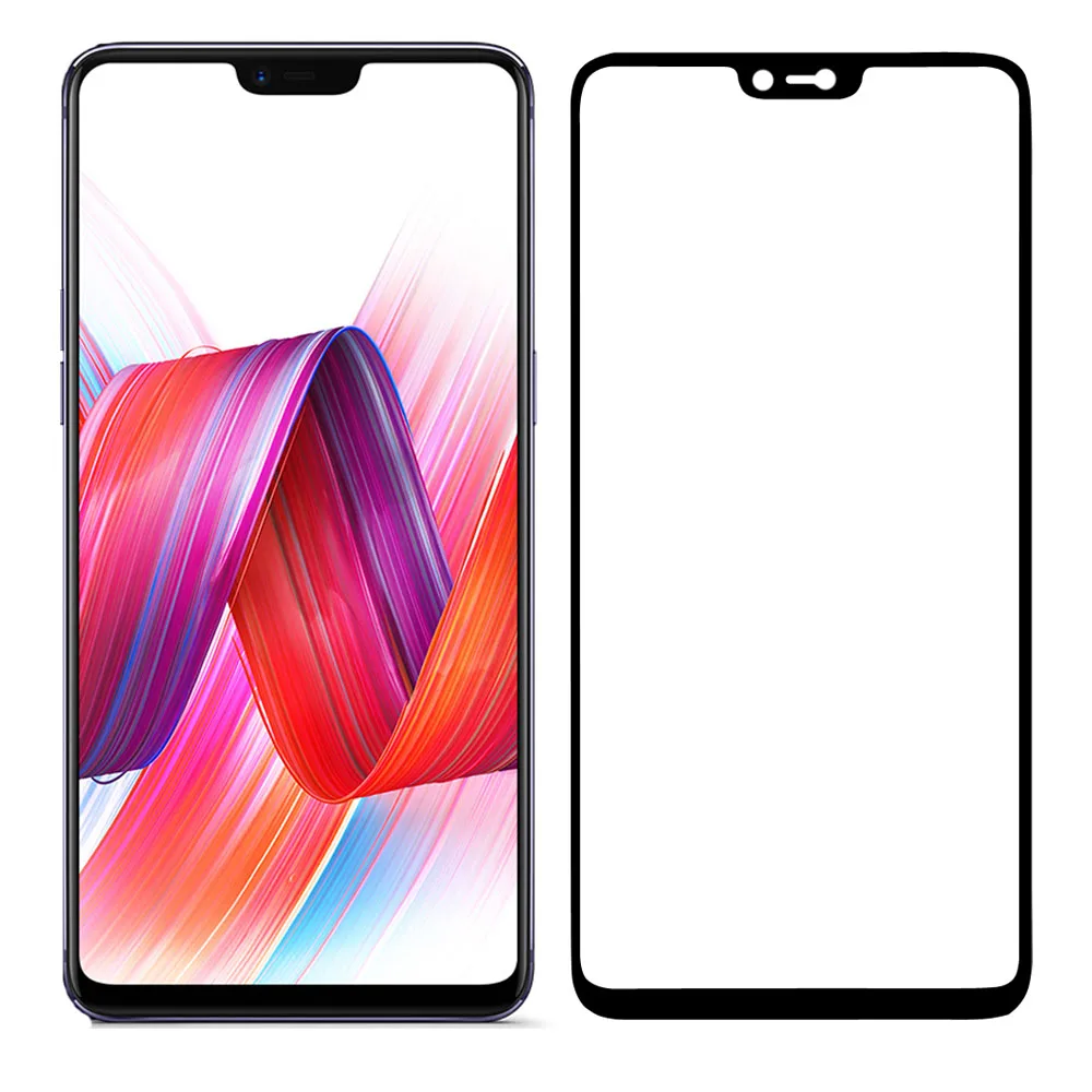 Для Oppo R15 полный охват закаленное Стекло Экран протектор взрывозащищенного