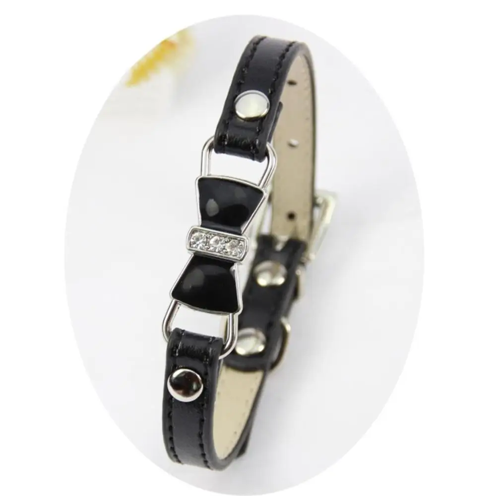 

PU Leather Solid Soft Colorful Pet Dog Collar For Small Medium Large Dogs Neck Strap Adjustable Safe Puppy Kitten Cats Collar